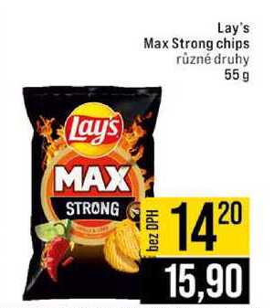 Lay's Max Strong chips různé druhy 55g