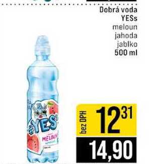 Dobrá voda YESS meloun jahoda jablko 500 ml 