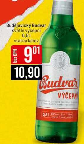 Budějovický Budvar světlé výčepní 0,5l