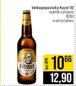 Velkopopovický Kozel 10 světlé výčepní 0,5l