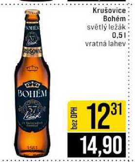 Krušovice Bohém světlý ležák 0,5l