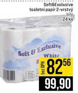 Soft&Exclusive toaletní papír 2-vrstvý bilý 24 ks