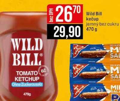 Wild Bill kečup jemný bez cukru 470 g 