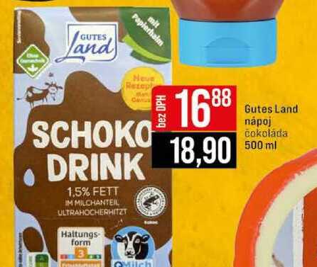 Gutes Land nápoj čokoláda 500 ml
