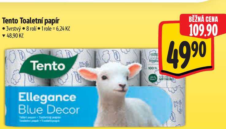 Tento Toaletní papír 3vrstvý 8 rolí   