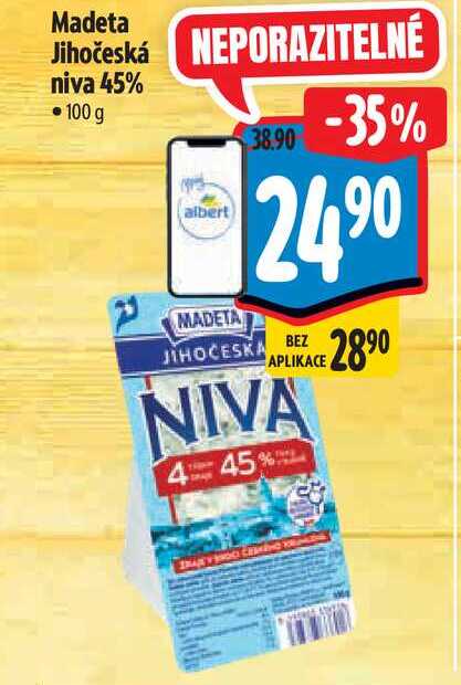 Madeta Jihočeská niva 45% 100 g