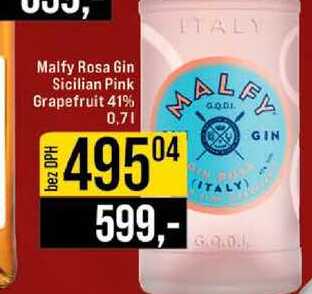Malfy Rosa Gin Sicilian Pink Grapefruit 41% 0,7l