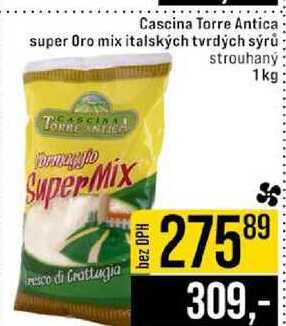 Cascina Torre Antica super Oro mix italských tvrdých sýrů strouhaný 1 kg