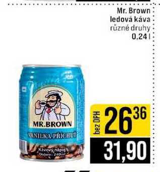Mr. Brown ledová káva různé druhy 0,24l