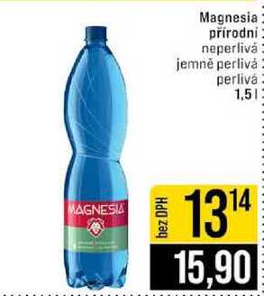 Magnesia přírodní neperlivá jemně perlivá perlivá 1,5l