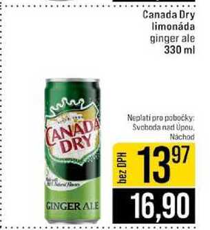 Canada Dry limonáda ginger ale 330 ml 