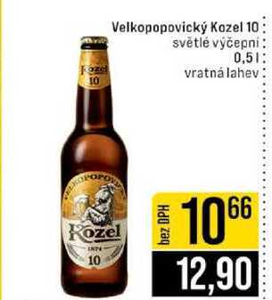 Velkopopovický Kozel 10 světlé výčepní 0,5l