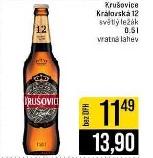 Krušovice Královská 12 světlý ležák 0,5l