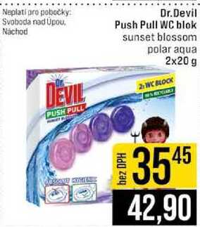 Dr.Devil Push Pull WC blok sunset blossom polar aqua 2x20 g