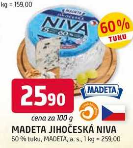 MADETA JIHOČESKÁ NIVA 60% tuku, 100g