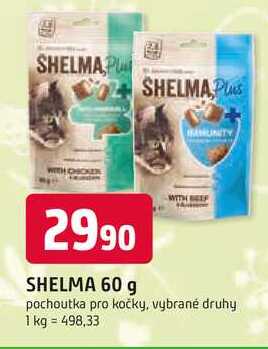 SHELMA 60 g pochoutka pro kočky, vybrané druhy