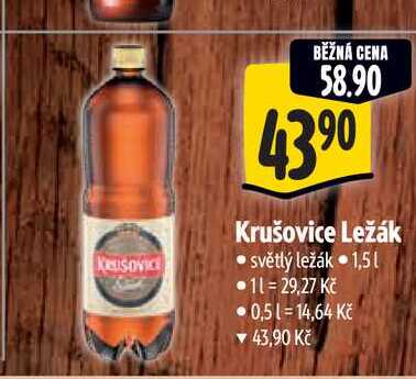   Krušovice Ležák světlý ležák 1,5 l