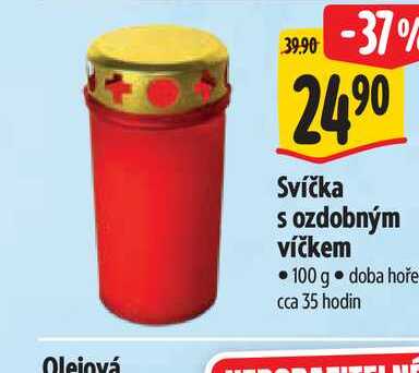  Svíčka s ozdobným víčkem 100 g 