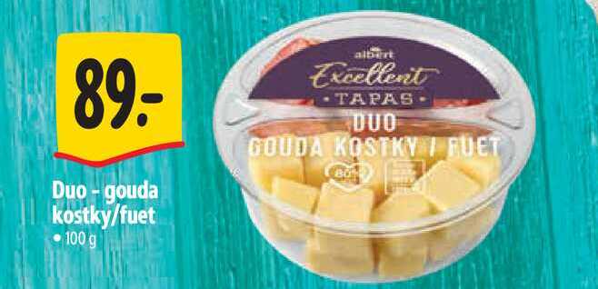 Duo- gouda kostky/fuet 100 g  