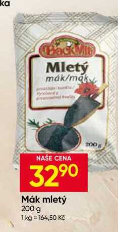 BackMit Mák mletý 200 g