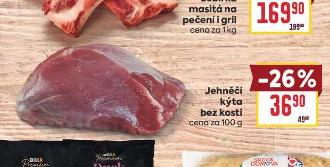 Jehněčí kýta bez kosti cena za 100 g 