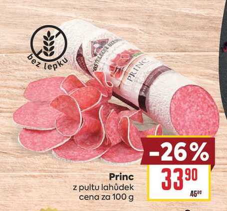 Princ z pultu lahůdek cena za 100 g