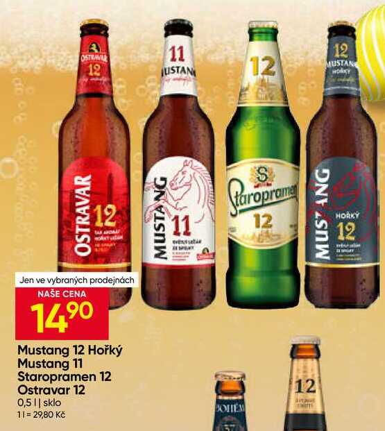Mustang 12 Hořký 0,5l sklo