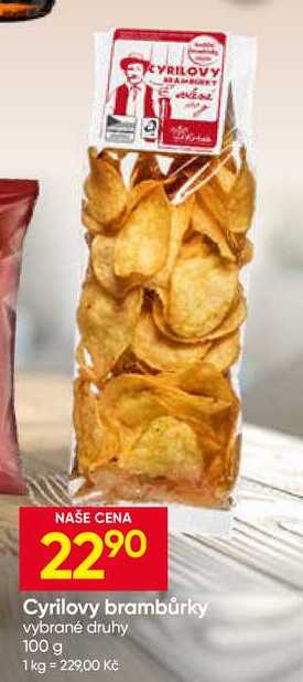 Cyrilovy brambůrky vybrané druhy 100 g