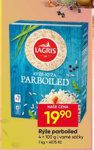 LAGRIS Rýže parboiled 4x100 g