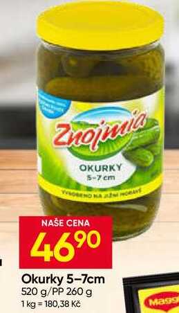 Znojmia Okurky 5-7 cm 520g