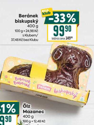 Beránek biskupský 400 g 
