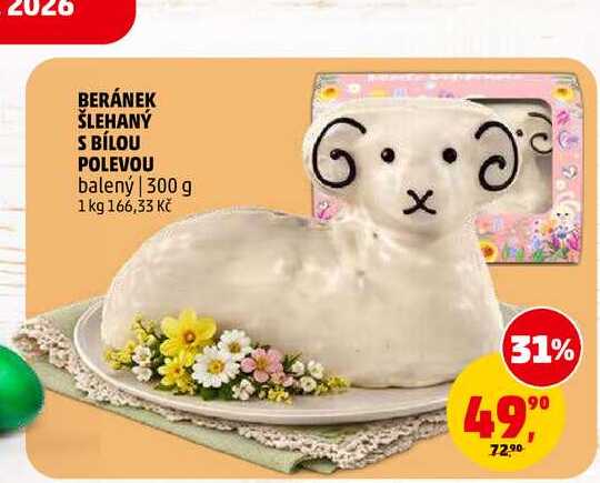 BERÁNEK ŠLEHANÝ S BÍLOU POLEVOU, 300 g