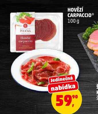 HOVĚZÍ CARPACCIO, 100 g 