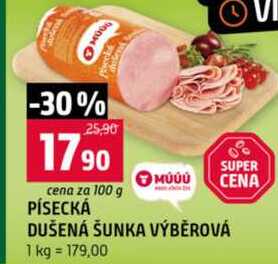 PÍSECKÁ DUŠENÁ ŠUNKA VÝBĚROVÁ 1 kg