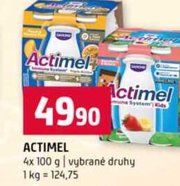 Actimel 4x 100 g vybrané druhy 