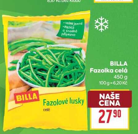 BILLA Fazolka celá 450 g