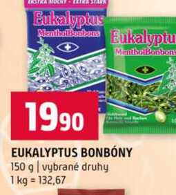 EUKALYPTUS BONBONY 150 g vybrané druhy