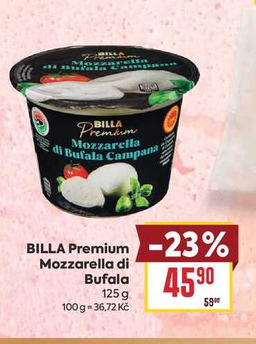 BILLA Premium Mozzarella di Bufala 125 g 