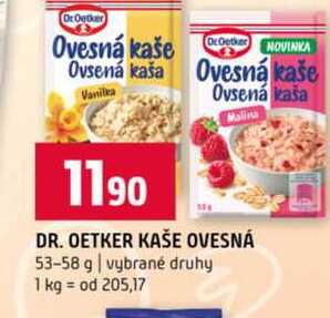 DR. OETKER KAŠE OVESNÁ 53-58 g vybrané druhy