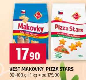 VEST MAKOVKY, PIZZA STARS 90-100 g