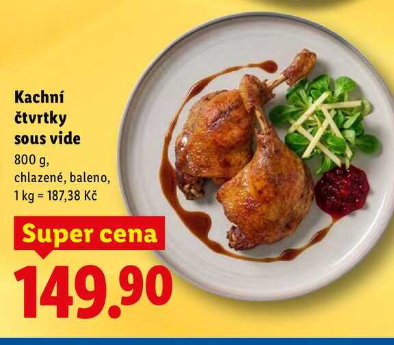 Kachní čtvrtky sous vide, 800 g