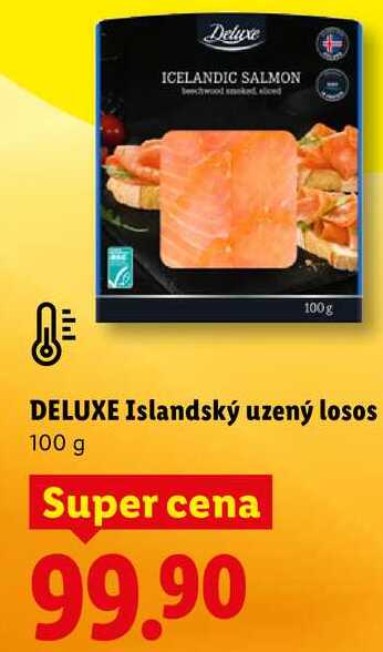 DELUXE Islandský uzený losos, 100 g 