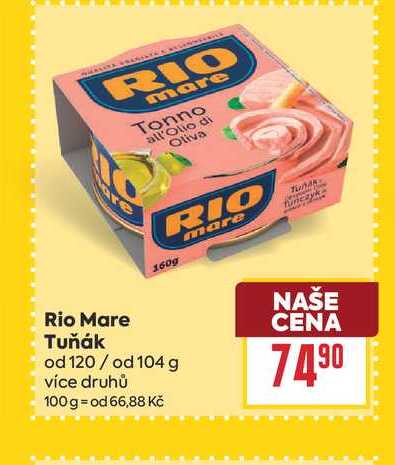 Rio Mare Tuňák 160g od 120/ od 104 g 