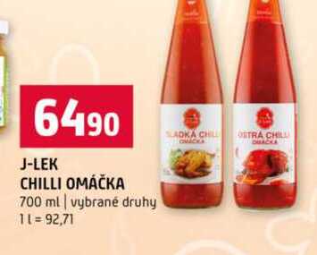 J-LEK CHILLI OMÁČKA 700 ml vybrané druhy 