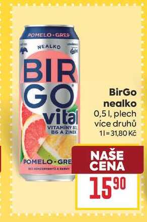BirGo nealko vital 0,51, plech
