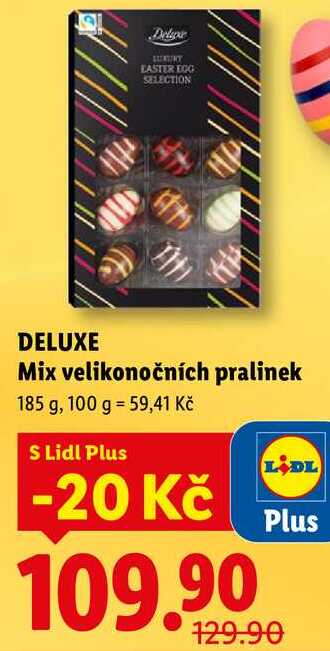 DELUXE Mix velikonočních pralinek, 185 g