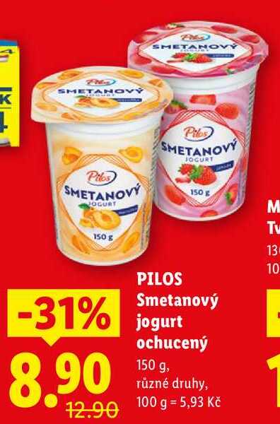 PILOS Smetanový jogurt ochucený, 150 g