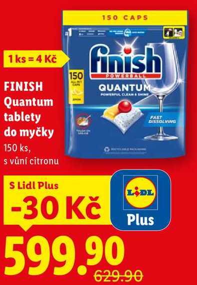 FINISH Quantum tablety do myčky, 150 ks