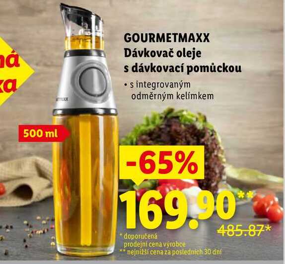 GOURMETMAXX Dávkovač oleje s dávkovací pomůckou 