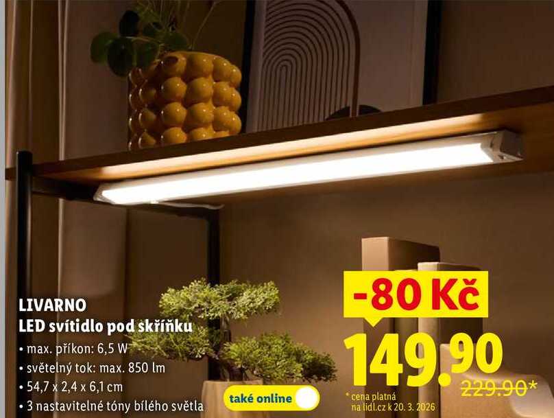 LIVARNO LED svítidlo pod skříňku